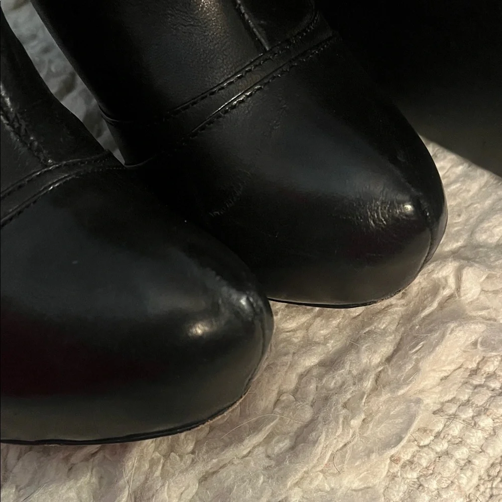 L.A.M.B. Panya Black Knee High Leather Boots - Picture 9 of 10